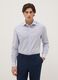 Multicolour check slim fit stretch cotton shirt_0
