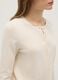 Beige Crew Neck Cardigan Regular Fit_3