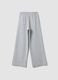 Pantaloni grigi culotte in puro cotone organico per ragazza_1