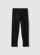 Girls' black stretch cotton slim fit leggings_0
