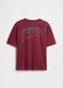 Red Cotton T-shirt with Marvel Print_1