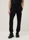 Black Cotton Blend Regular Fit Jogger Pants with Everlast Logo_1