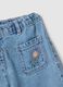 Girls' regular fit blue cotton-blend trousers with embroidery_3