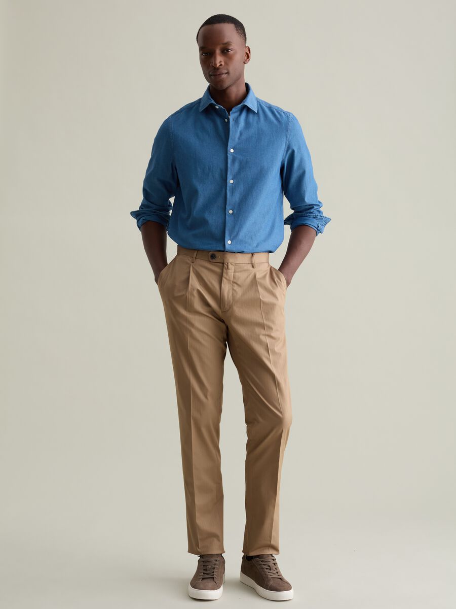 Regular-fit shirt in chambray denim_1