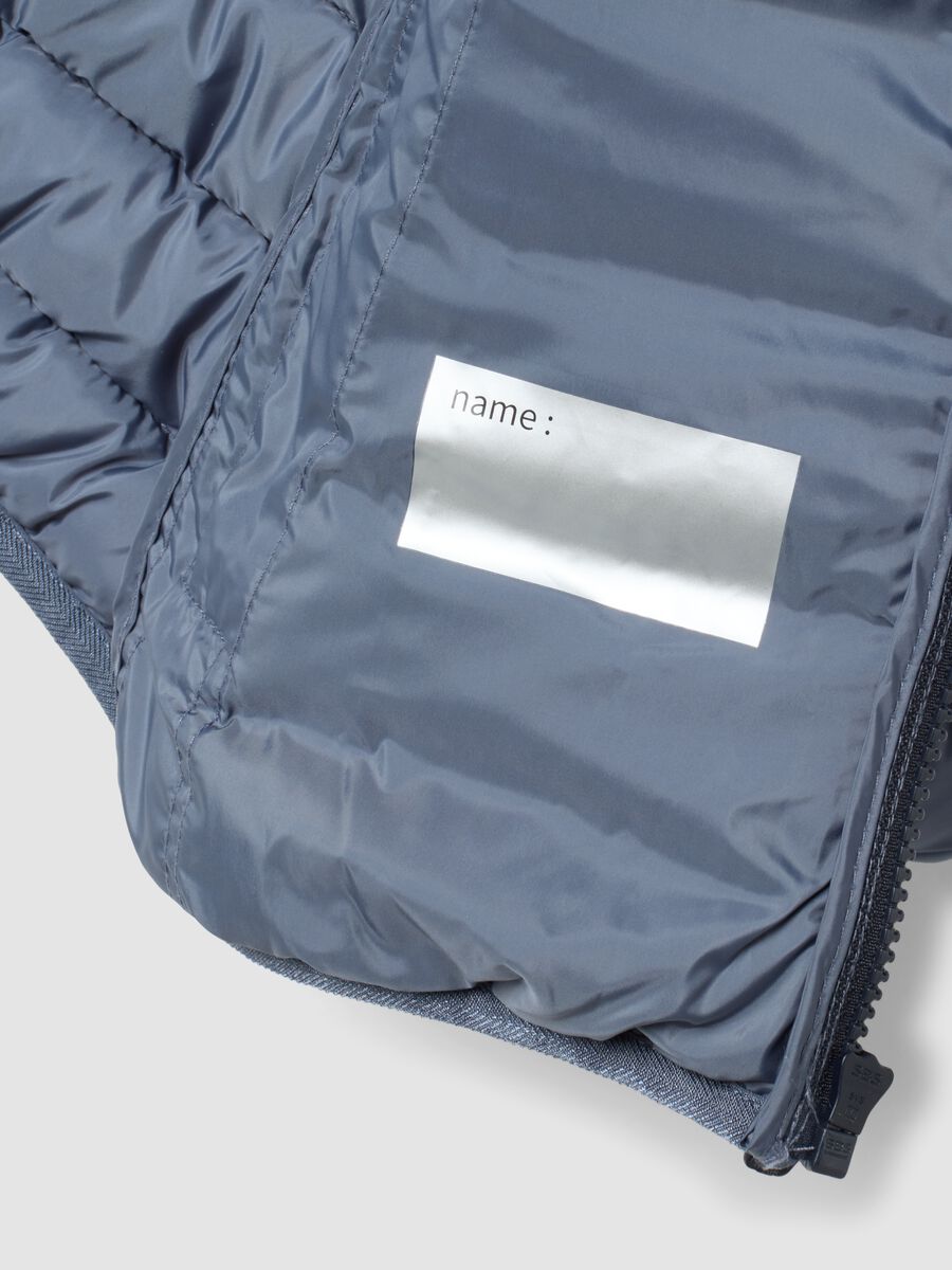 Grey ultralight padded hooded zip jacket for boys_2