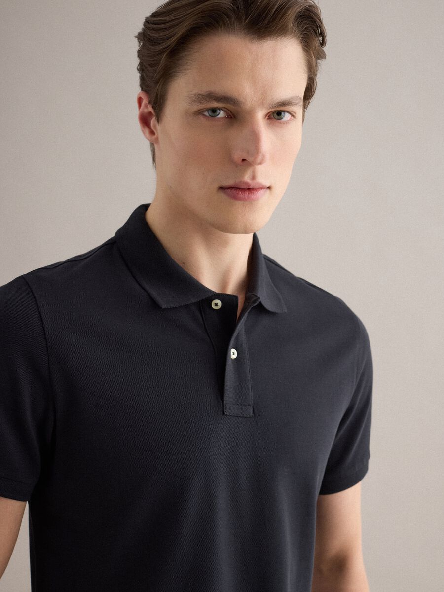 Black Supima Cotton Polo Shirt, Regular Fit_2