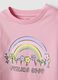 Girls' pink pure cotton regular fit shirt with print_2