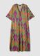 Green viscose-blend midi dress with print_4