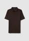 Polo marrone in puro cotone mercerizzato regular fit_4