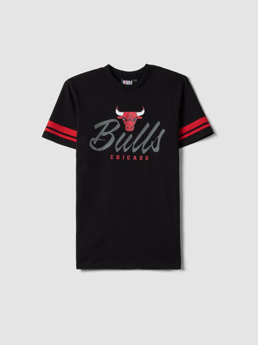 Boys' relaxed fit black pure cotton T-shirt - Chicago Bulls_3