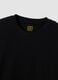 Black long-sleeve T-shirt in 100% organic cotton with crew neck_1