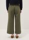 Green stretchy cotton blend wide leg trousers regular fit_2