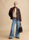 Brown pure cotton regular fit jacket with buttons_1