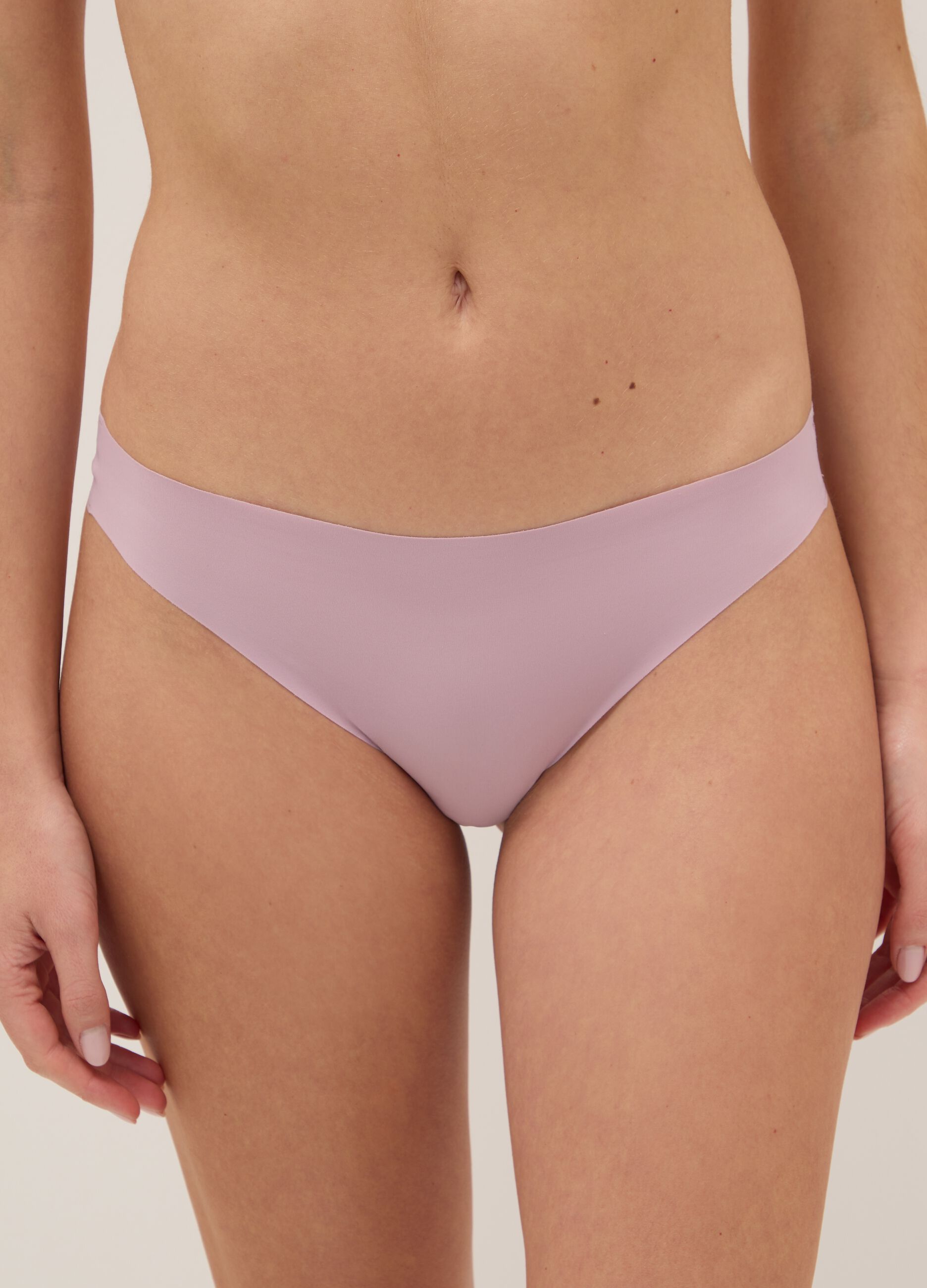 Purple Brazilian briefs in stretch fabric, regular fit