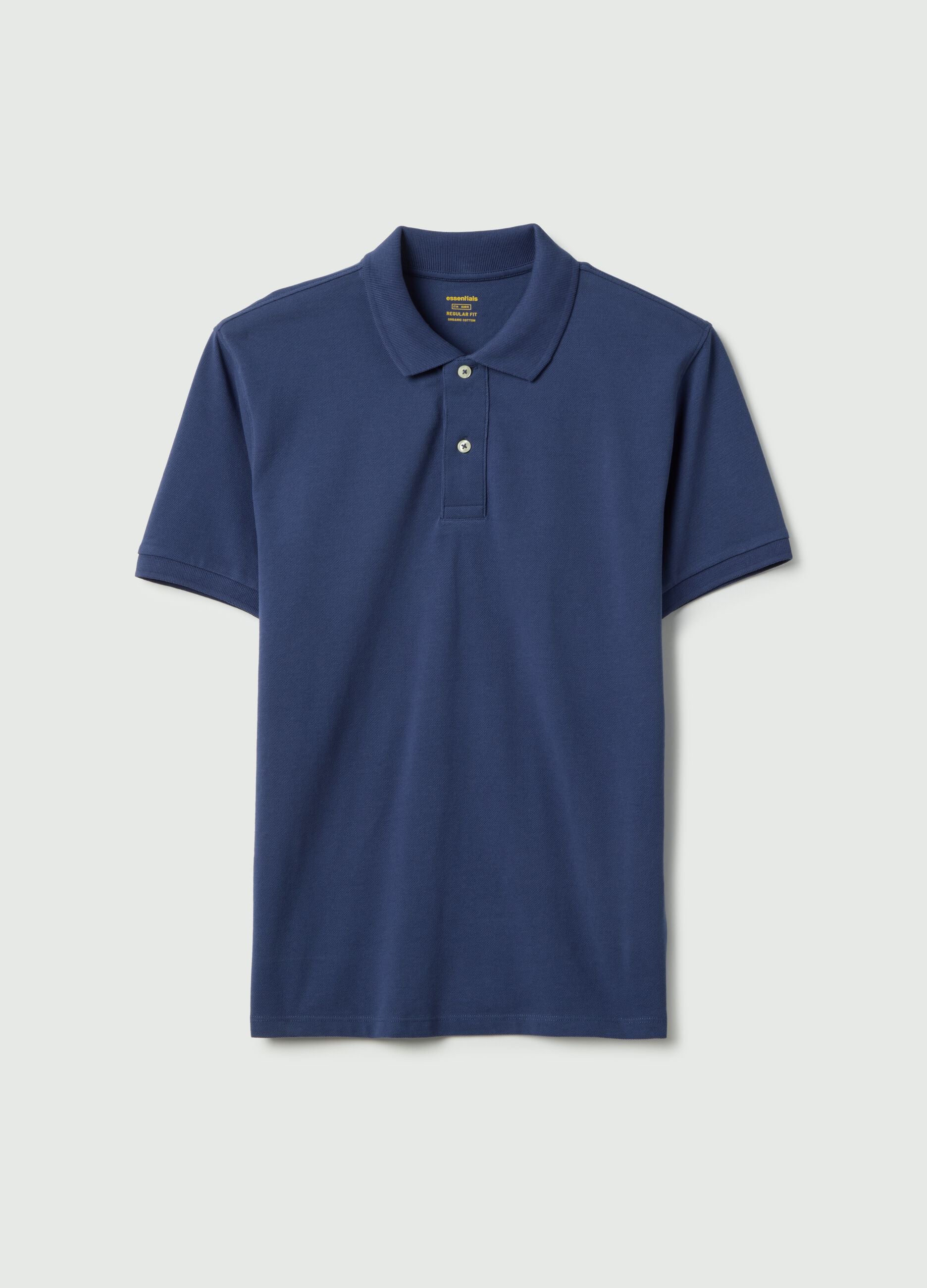 Blue pure cotton polo regular fit