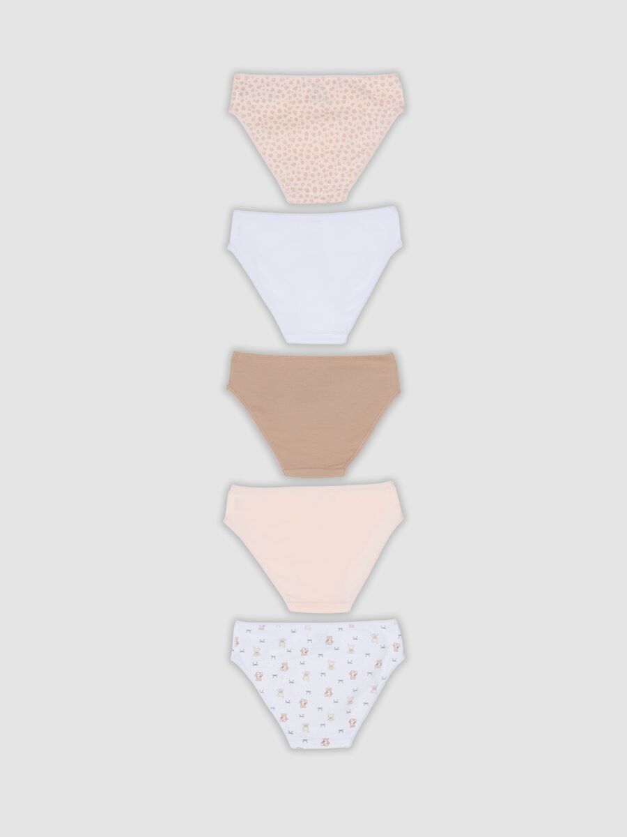 5-pack of multicoloured organic cotton briefs for girls_1