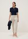 Blue regular fit viscose blend polo_1