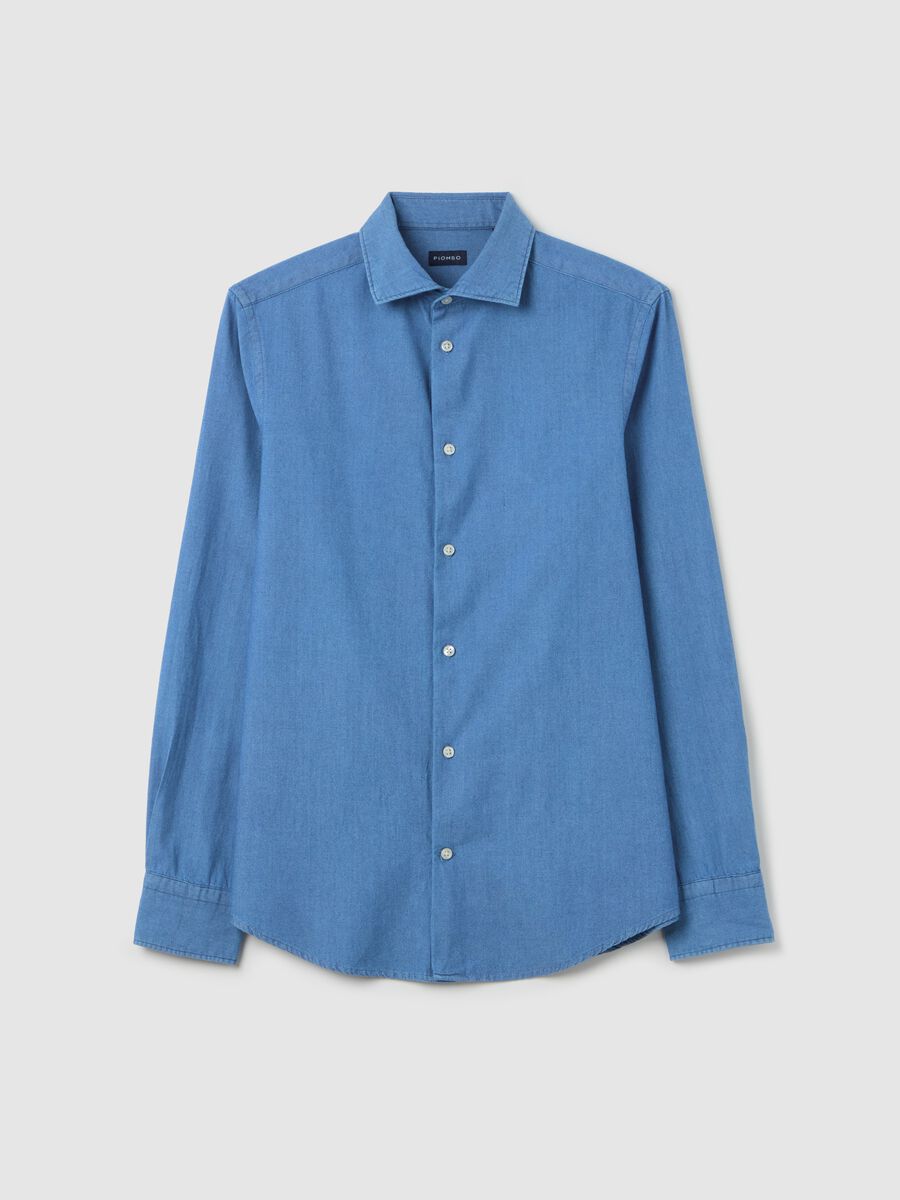 Regular-fit shirt in chambray denim_4