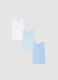 Pack of multicolour pure cotton vests for newborns - regular fit_0