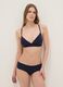 Regular fit blue cotton briefs with lace_0