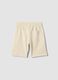 Regular fit beige pure cotton shorts for boys_1