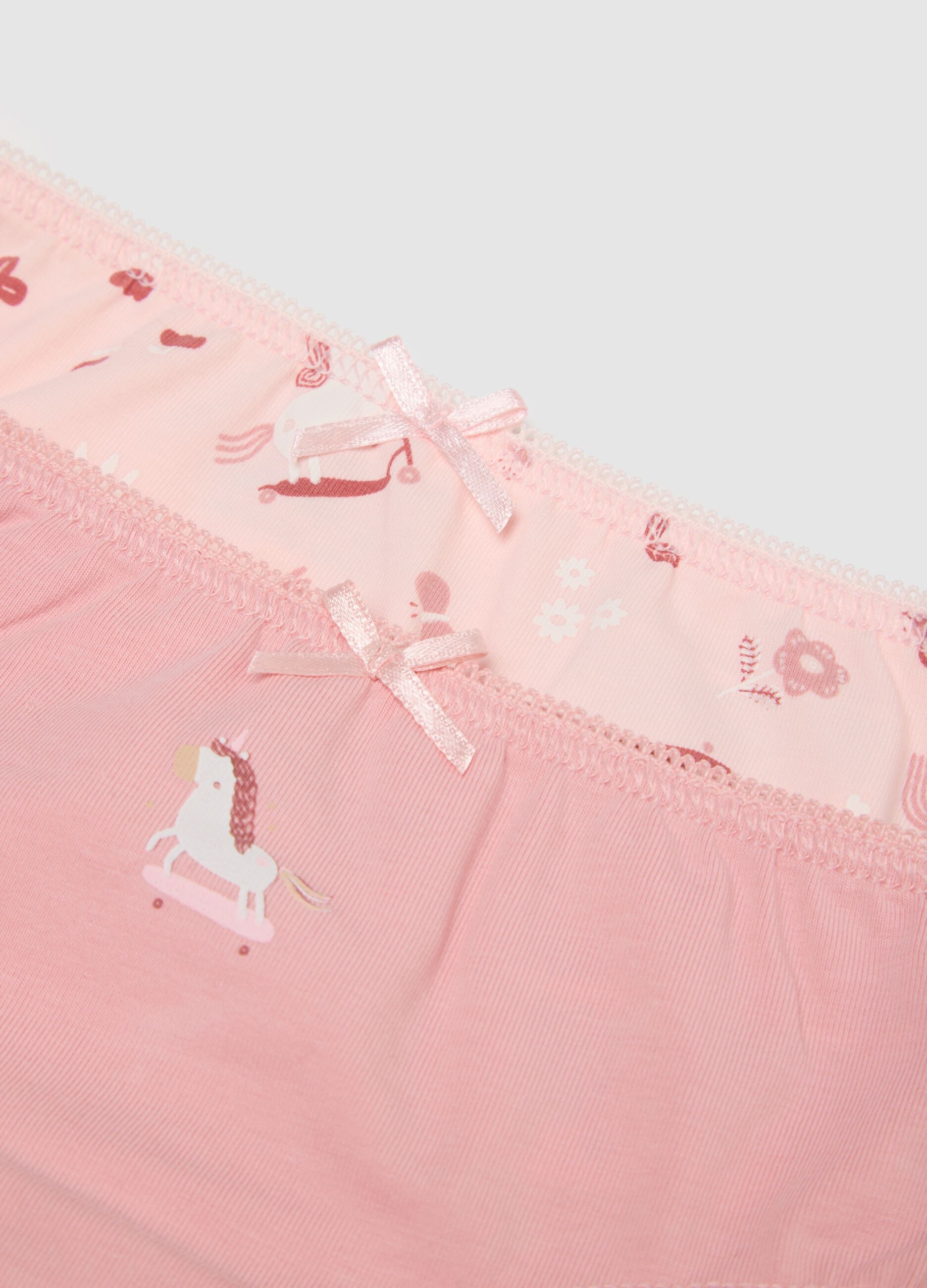 Baby Girls' Multicolour Cotton Blend Regular Fit Panties Tripack