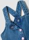 Blue denim cotton and viscose blend dress with Lilo & Stitch print for baby girl_3