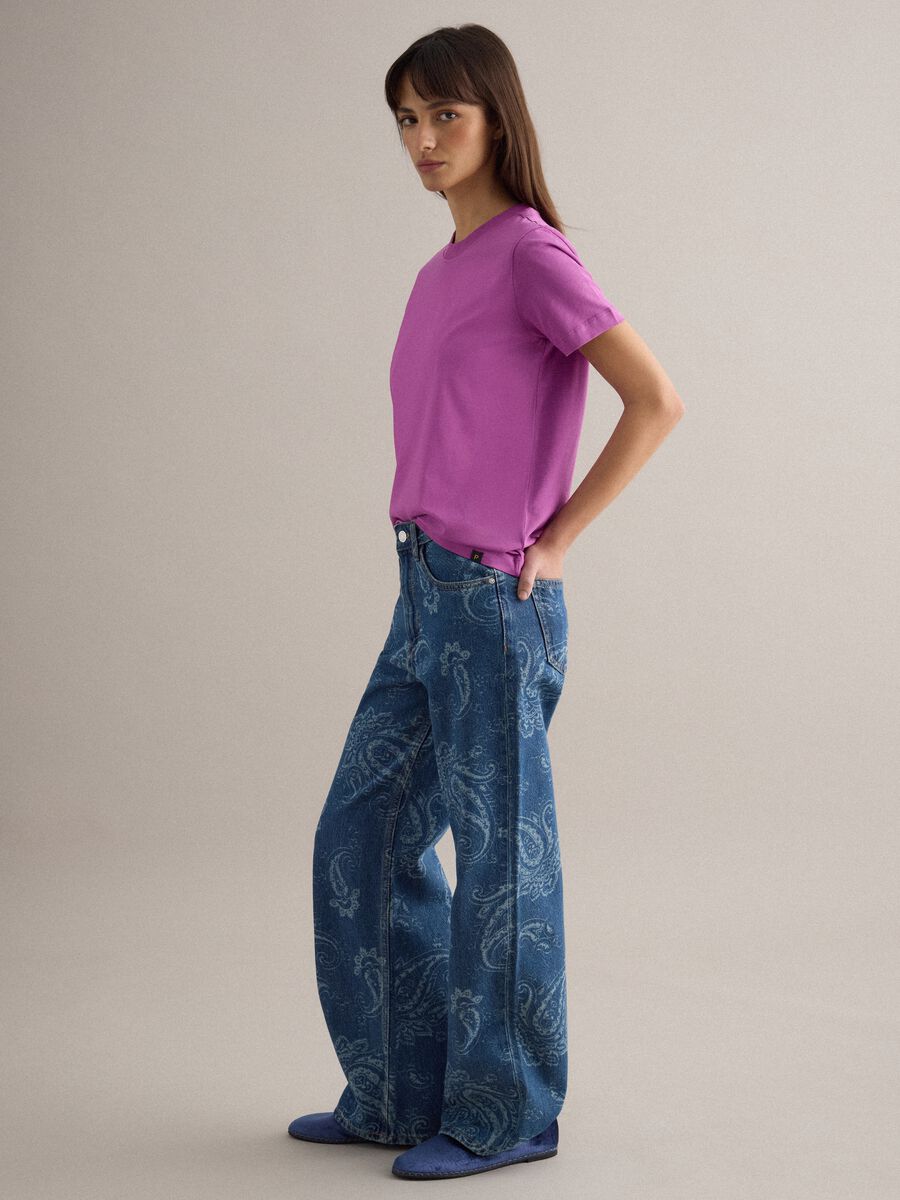 T-shirt viola regular fit in puro cotone Supima_3