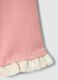 Baby girls&rsquo; pink ribbed pure cotton leggings with crochet details_2