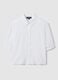 Regular fit white pure viscose shirt_4