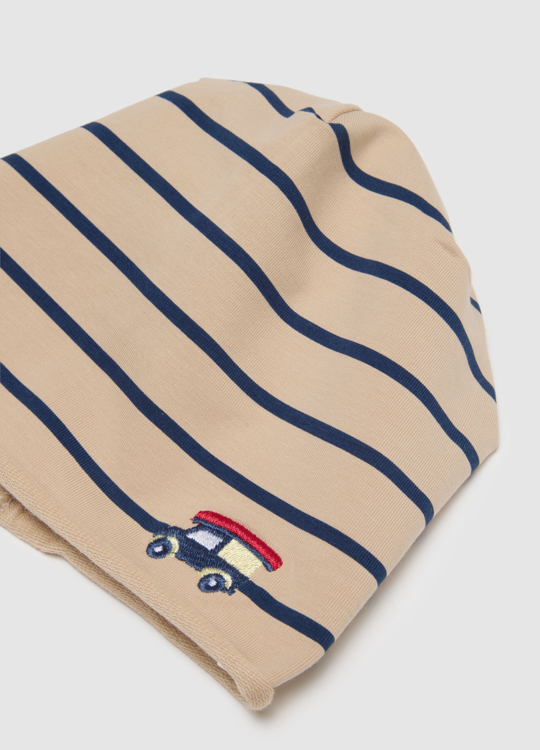 Colourful striped stretch cotton cap for children