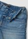 Blue cotton denim shorts for girls, regular fit, distressed details_3
