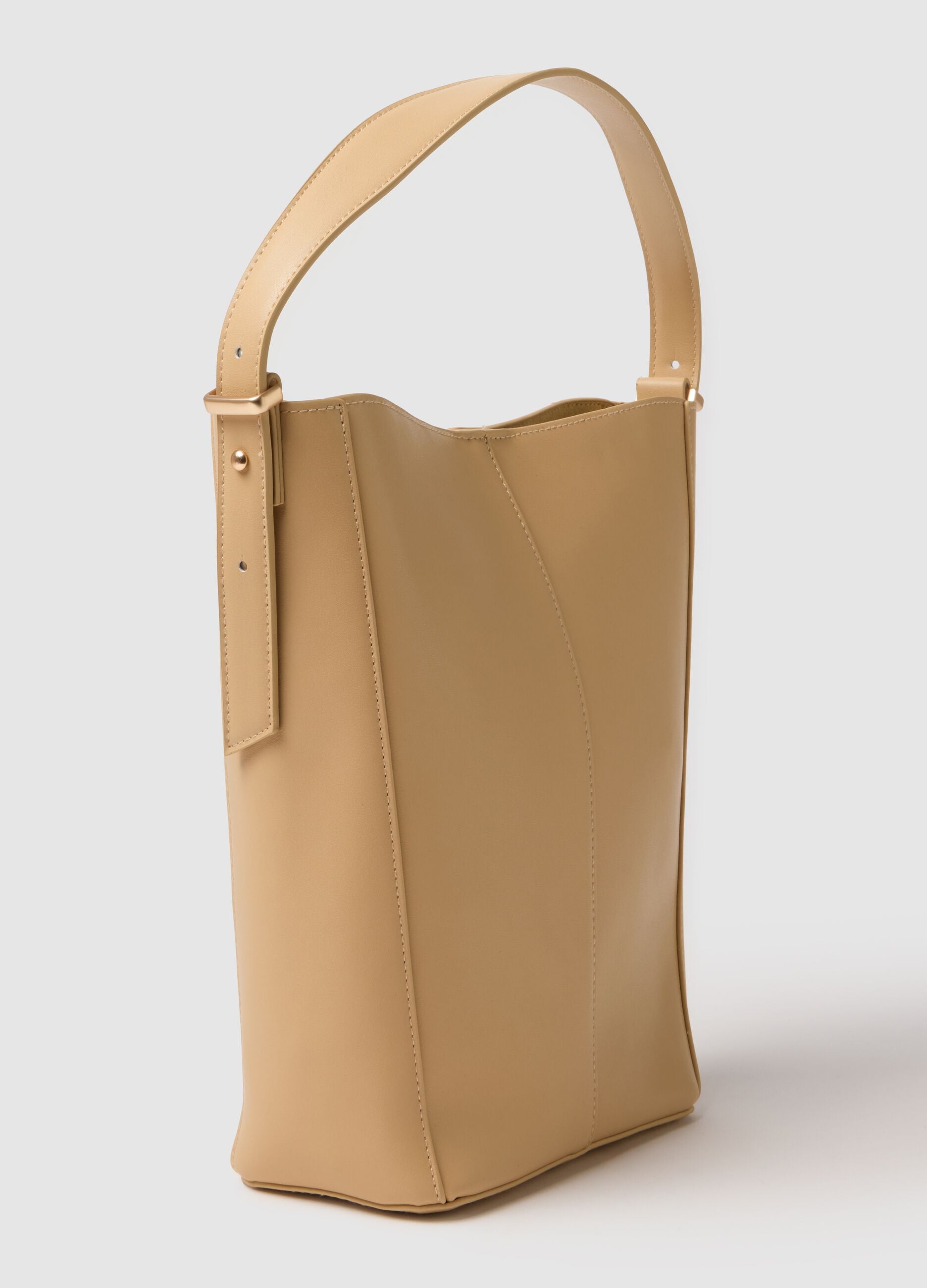 Beige Bucket Bag