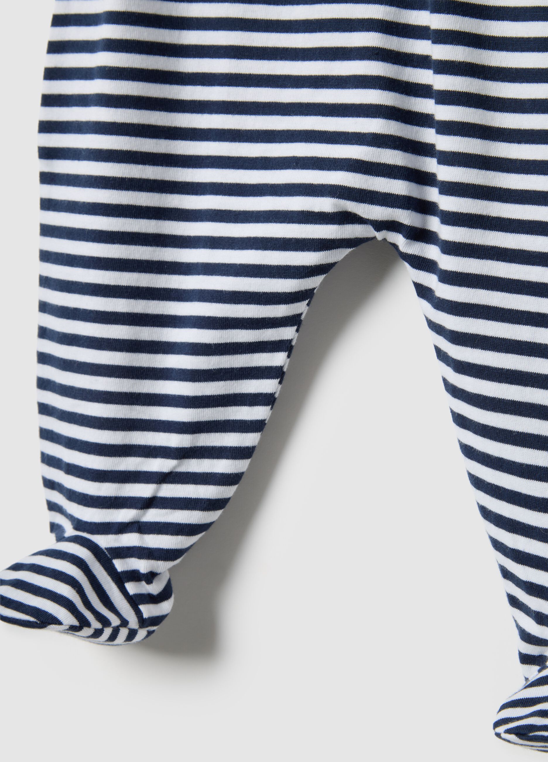 Pure cotton multicolor striped baby romper regular fit