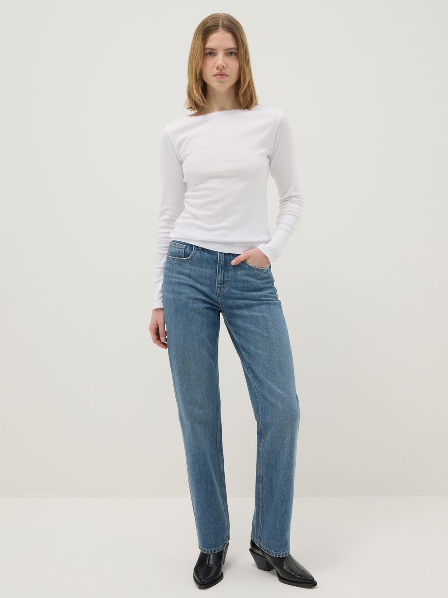 White pure cotton regular fit t-shirt_1