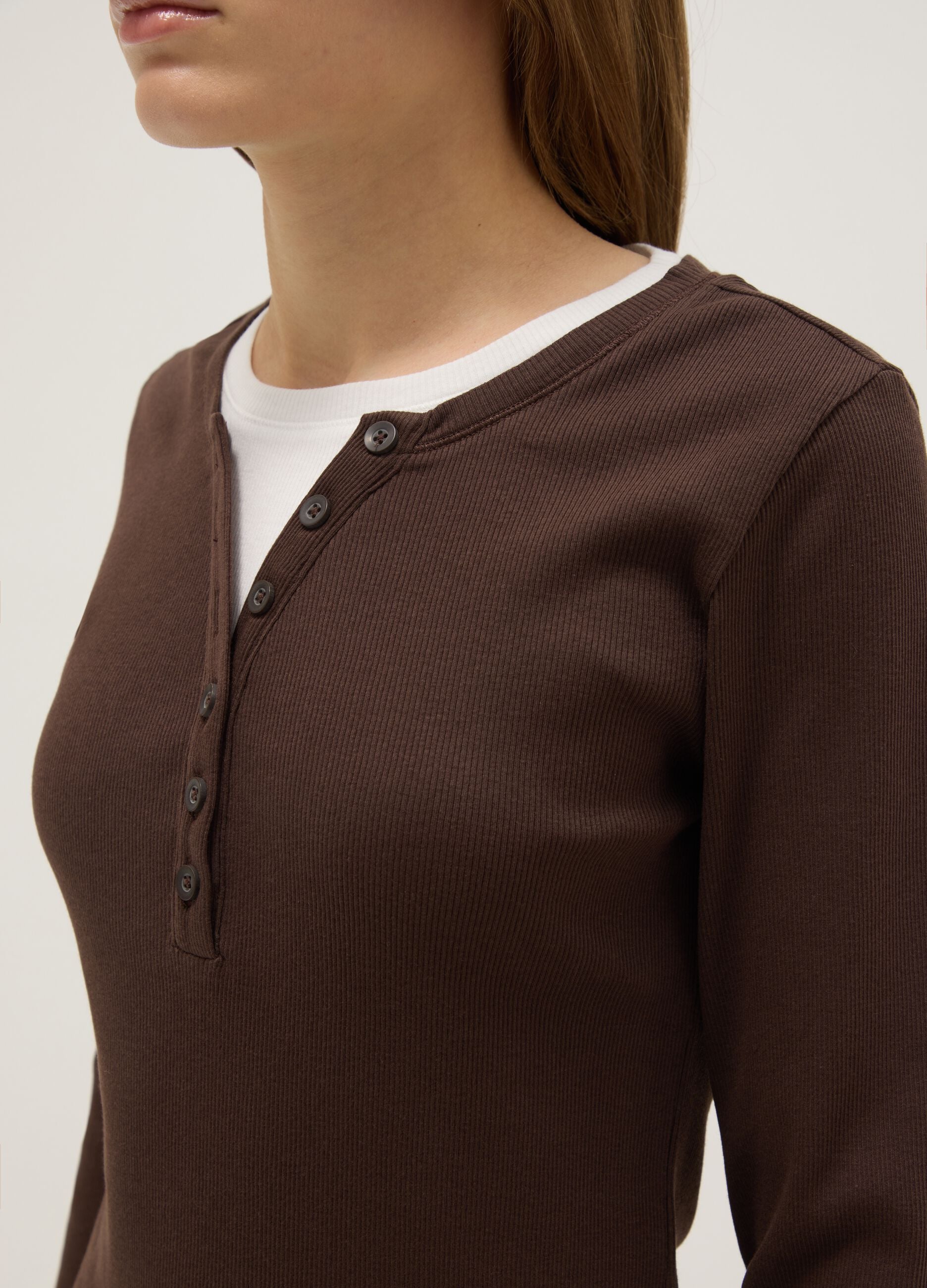 Multicolour long-sleeved pure cotton regular fit sweater