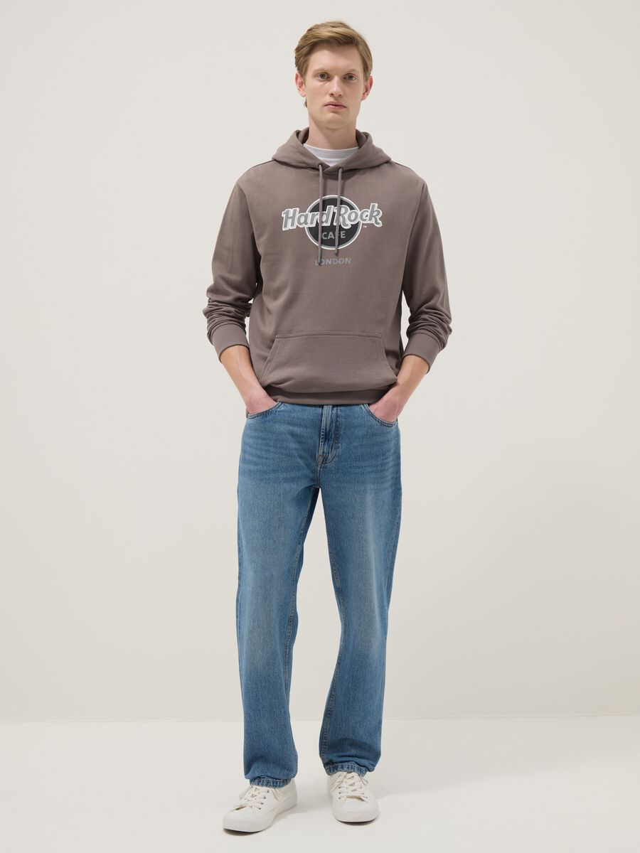 Grey pure cotton regular fit sweatshirt Hard Rock Cafe London_1