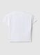 White stretch cotton girl's t-shirt regular fit with print_1