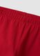 Red stretch organic cotton leggings with bow details for baby girl_2
