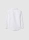 Boys' white linen-cotton blend shirt regular fit_1