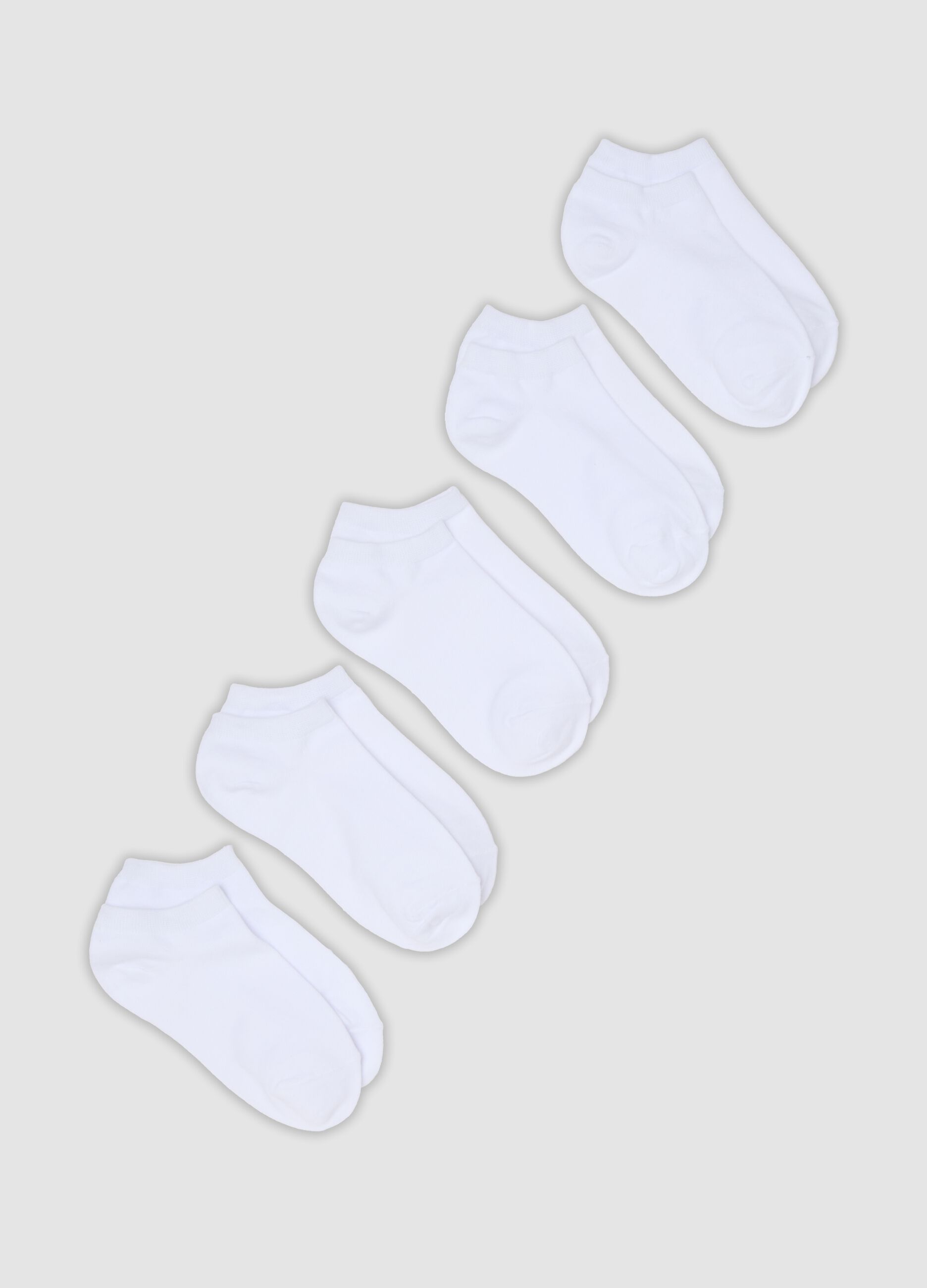 5-pack of white organic cotton socks
