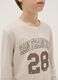 Maglietta beige da ragazzo in puro cotone regular fit con stampa_2