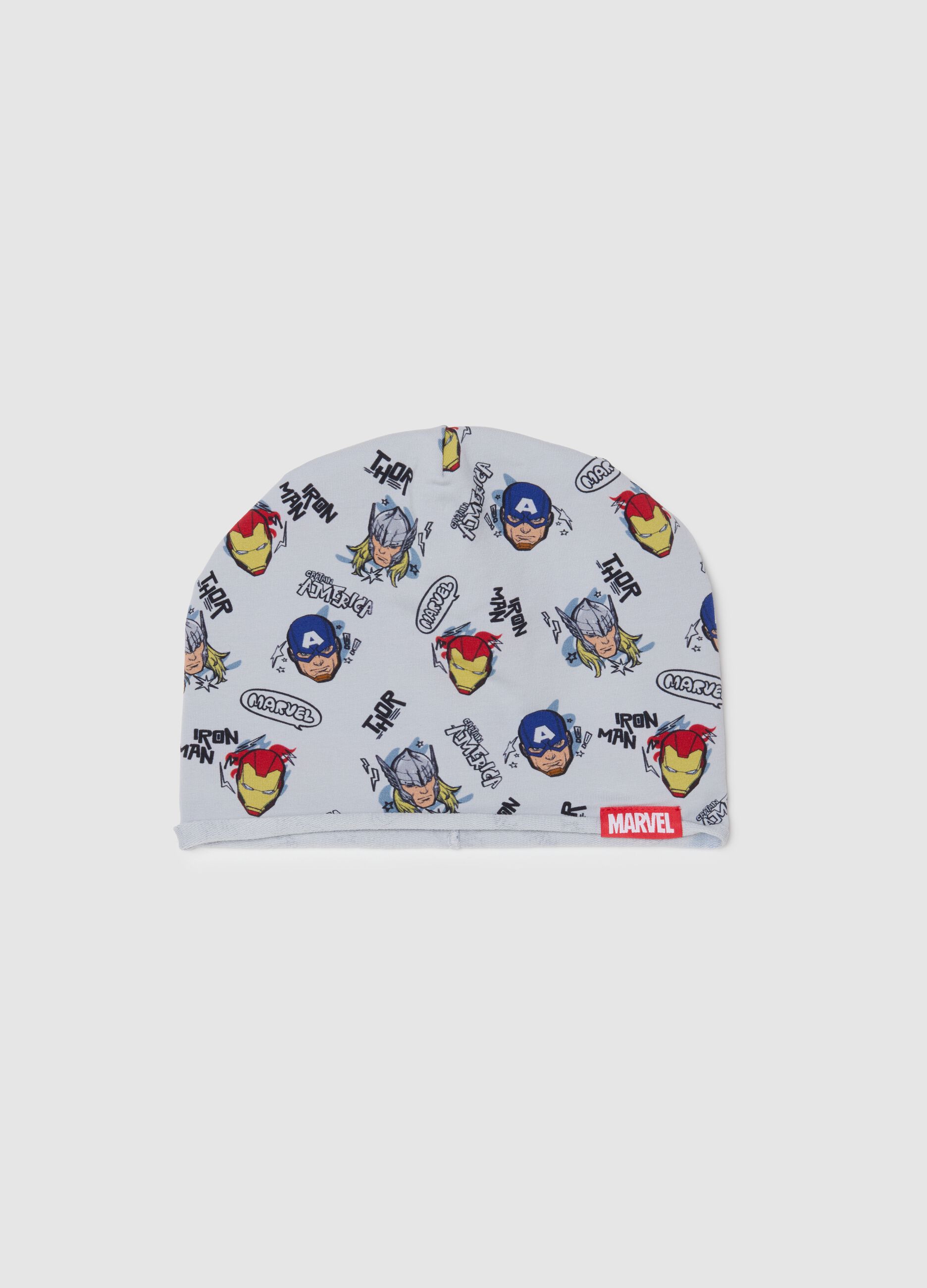 Multicoloured Stretch Cotton Kid's Beanie with Prints
