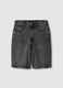 Blue skater fit pure cotton denim shorts_4