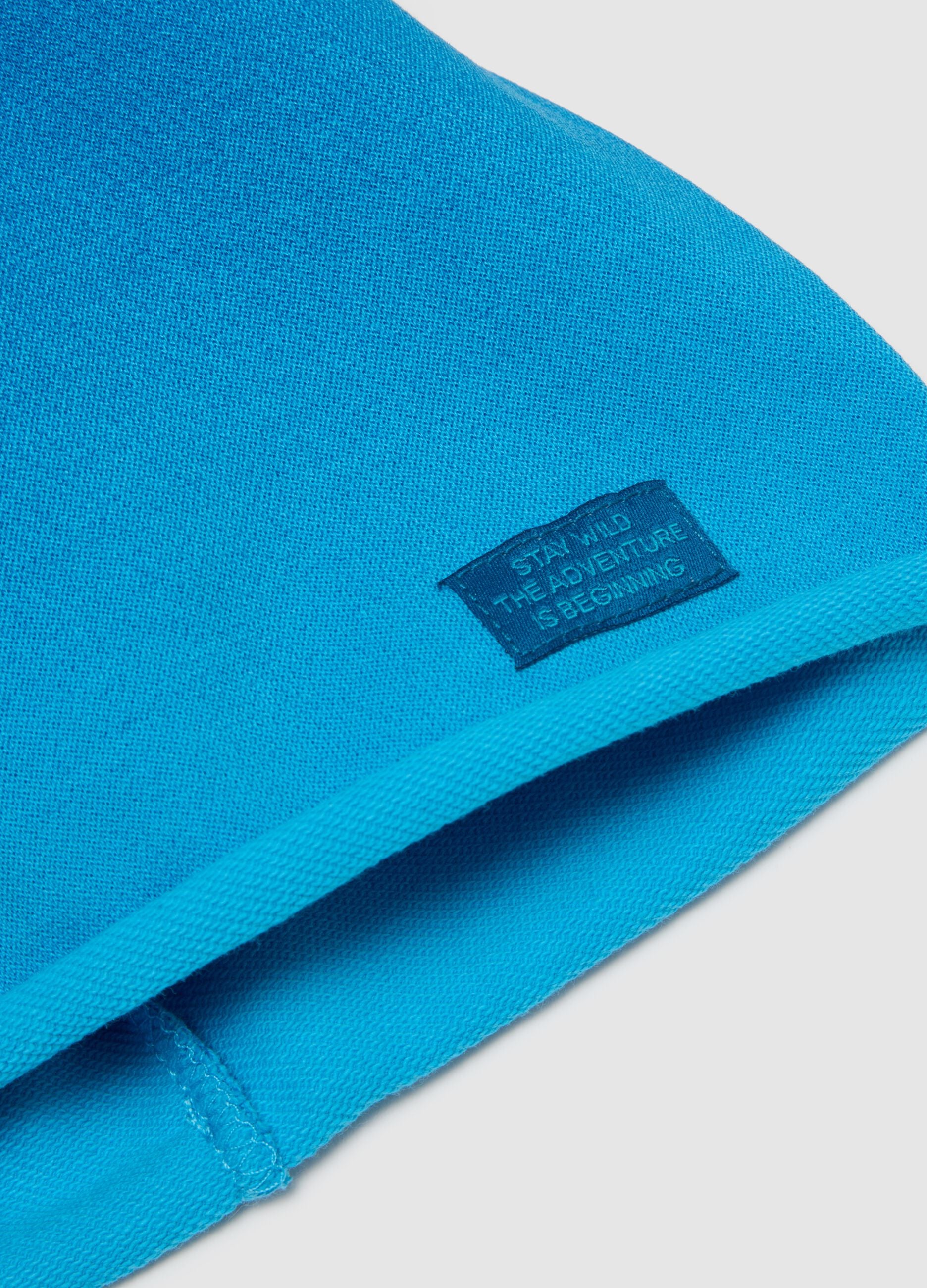 Blue stretch cotton hat for children