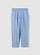 Cropped chino trousers with darts_4