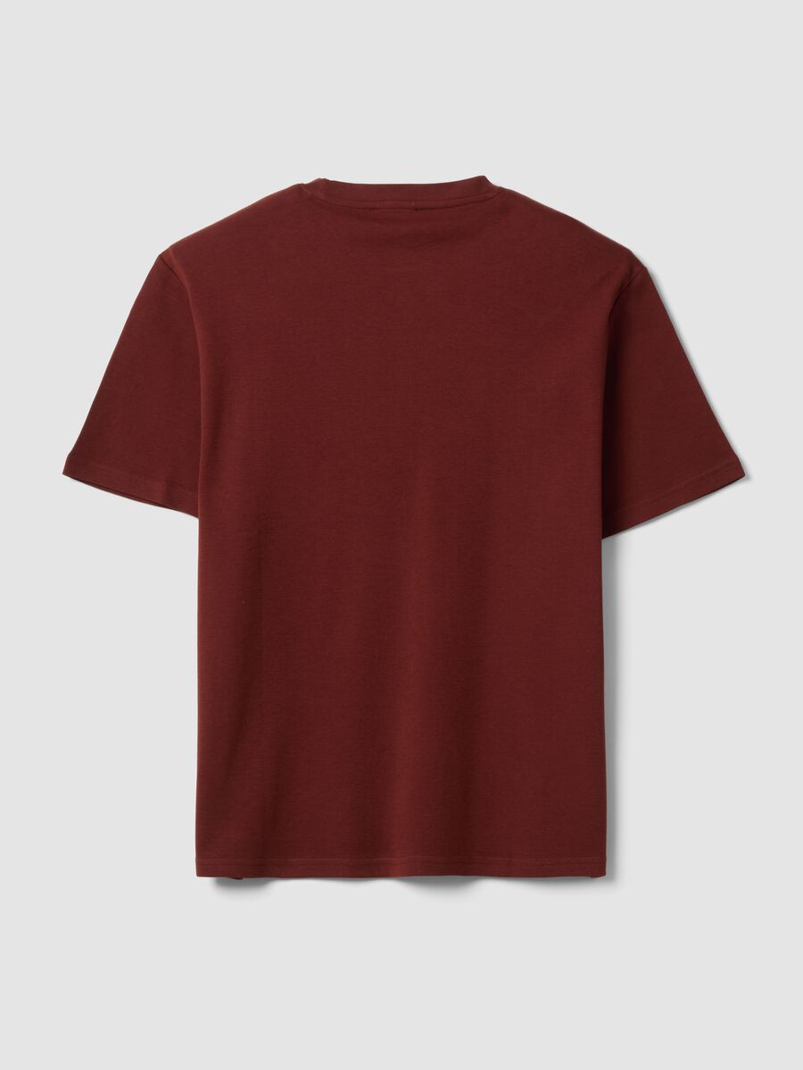 Red pure cotton relaxed-fit short-sleeve T-shirt_1