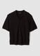 Black pure cotton short-sleeve oversized shirt_4