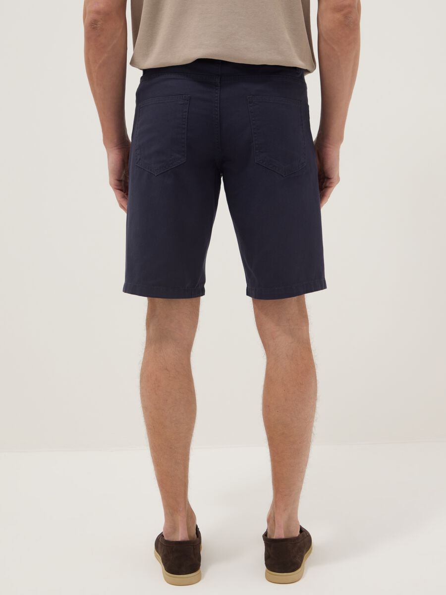 Shorts blu in puro cotone regular fit_2