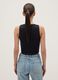 Black cotton blend regular fit tank top with Hard Rock Cafe logo_2